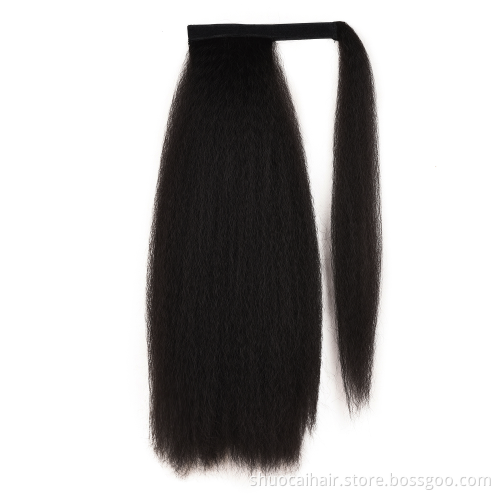 long Yaki wig Women with Comb Synthetic Tail False Hair Adjustable Strap Kinky Curly hats extensions synthetic hair Ponytais